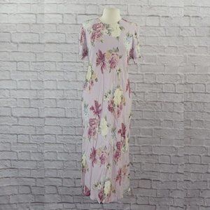 Vintage 90s Floral Slip Midi Dress 16